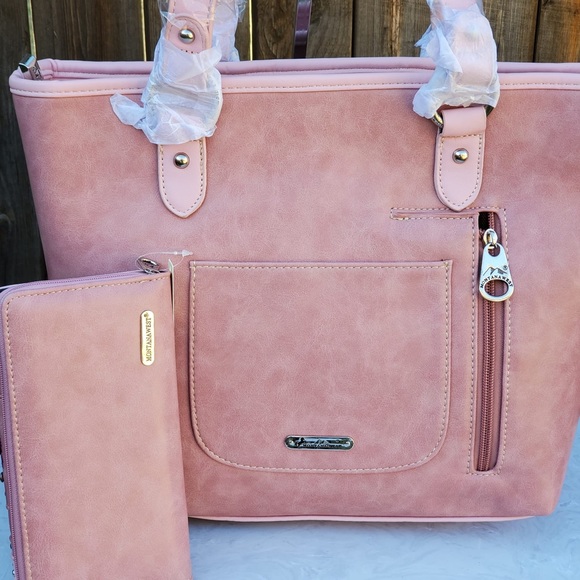 Montana West Aztec Concealed Carry Tote+ Wallet - Picture 5 of 8